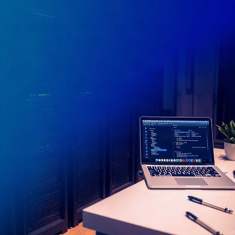 Écran de configuration serveur et laptop